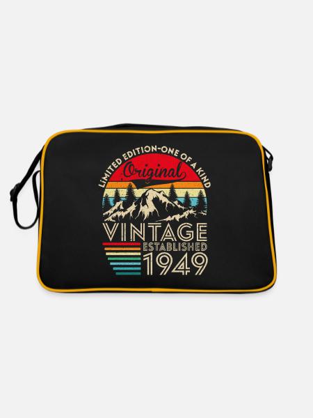 Original vintage established in 1949 anniversary - Retro Bag - black/gold - Back