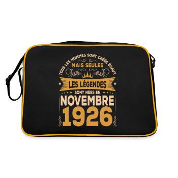 Les Légendes Sont Nées En Novembre 1926 - Sac Retro - noir/or - Dos