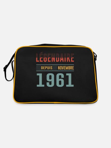 Légendaire Depuis Novembre 1961 Anniversaire - Sac Retro - noir/or - Dos