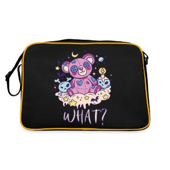 Funny teddy skull nightmare, huh? Murderous - Retro Bag - black/gold - Back