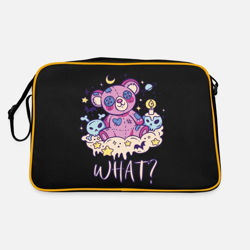 Funny teddy skull nightmare, huh? Murderous Retro Bag