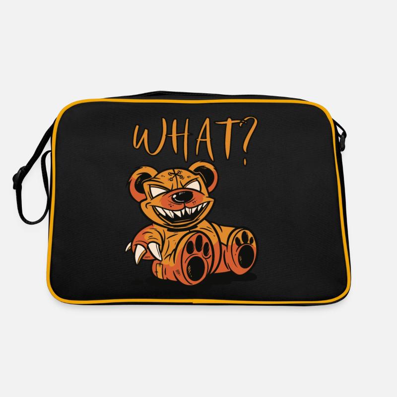 Mörderischer Teddy Was? Lustiger Teddybär-Horror-A Retro Tasche