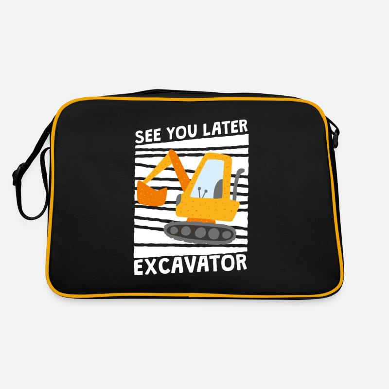 A plus tard Pelle, drôle de chantier de pelle Sac Retro