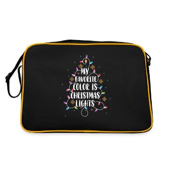 Couleurs préférées Lumières de Noël Joyeux Noël - Sac Retro - noir/or - Dos