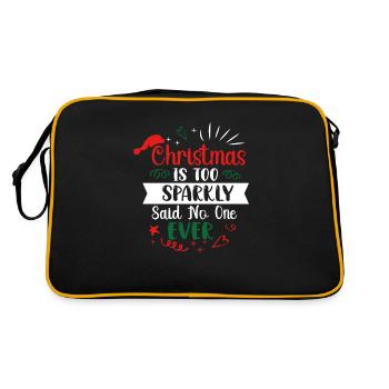 Christmas Is Too Sparkly - Retro Bag - black/gold - Back