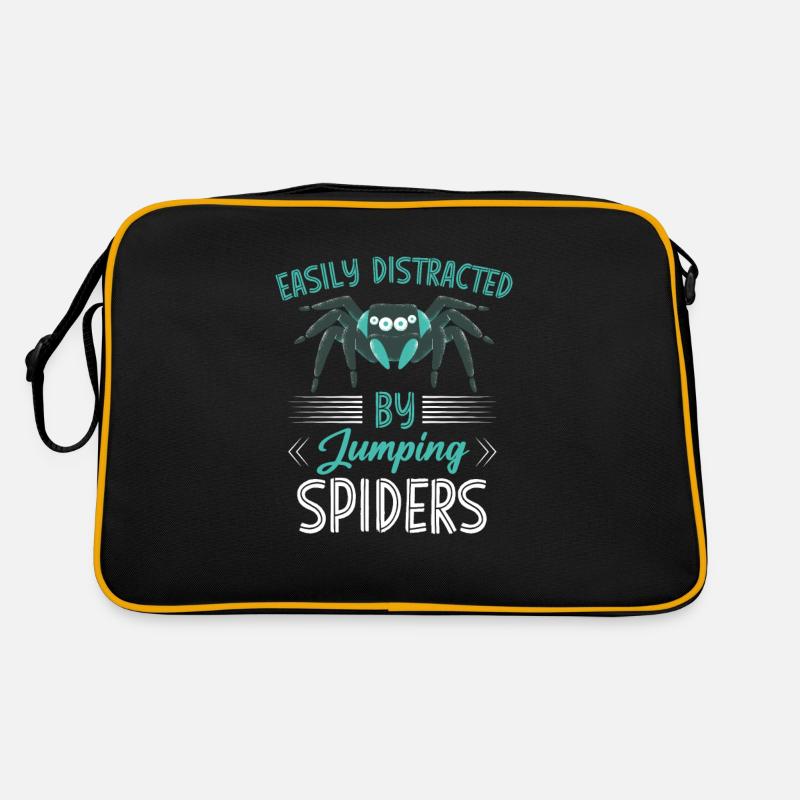 Easily Distracted By Jumping Spiders, Springspinne Retro Tasche