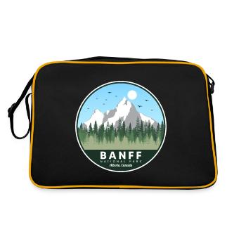 Randonnée souvenir du parc national Banff de l’Alberta - Sac Retro - noir/or - Dos