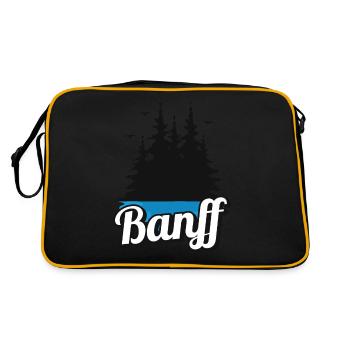 Banff Camping National Park Alberta Canada Souveni - Sac Retro - noir/or - Dos