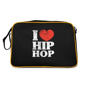 Hip Hop - Retro Tasche - Schwarz/Gold - Hinten