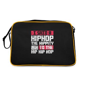Hip Hop - Retro Tasche - Schwarz/Gold - Hinten