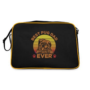 Carlin Chien Chien Ami Pet Pug Pug Pug Cadeau - Sac Retro - noir/or - Dos