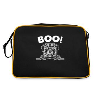Carlin Chien Chien Ami Pet Pug Pug Pug Cadeau - Sac Retro - noir/or - Dos