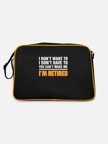 Pension de retraite Pension de pensionné Cadeau de pension de pensionné - Sac Retro - noir/or - Dos