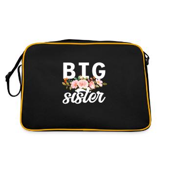 Große Schwester - Retro Tasche - Schwarz/Gold - Hinten