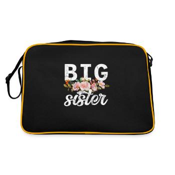 Grande sœur Frère frères et sœurs Cadeau - Sac Retro - noir/or - Dos