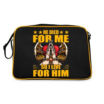 Il est mort pour moi donc je vis pour lui - Sac Retro - noir/or - Dos