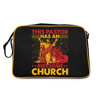Ce pasteur a un chrétien d’église génial - Sac Retro - noir/or - Dos