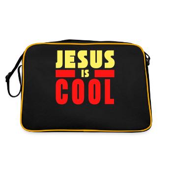 Jesus Is Cool Faith Bible Quote Gift - Retro Bag - black/gold - Back