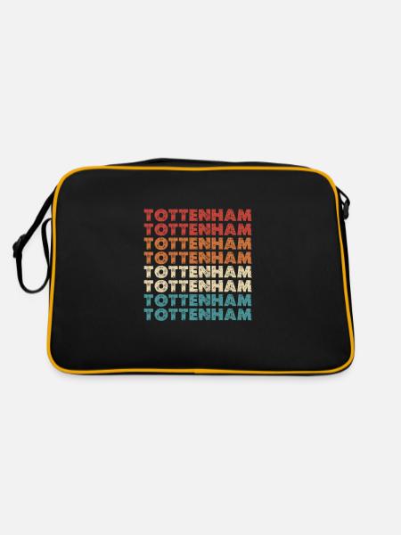 Tottenham United Kingdom UK England Gift - Retro Bag - black/gold - Back