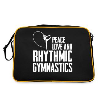 Rhythmische Sportgymnastik Turnen - Retro Tasche - Schwarz/Gold - Hinten