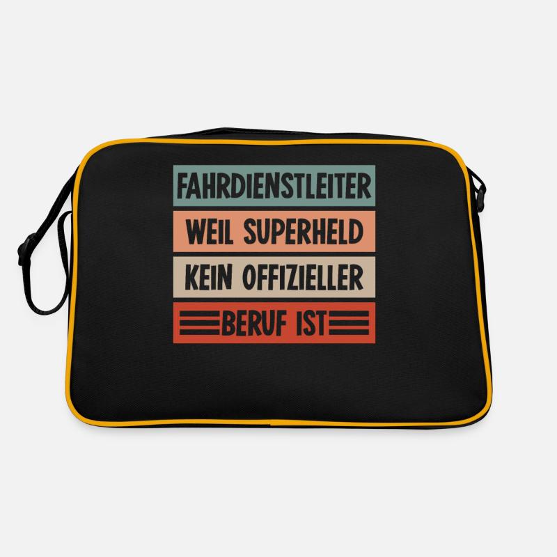 Fahrdienstleiter Superheld Zugführer Retro Tasche