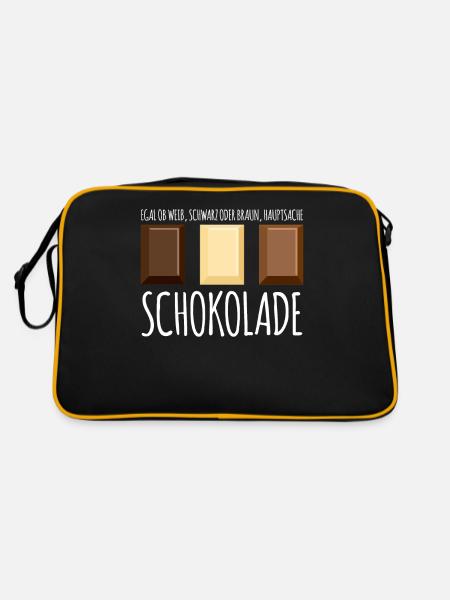 Schokolade Milchschokolade - Retro Tasche - Schwarz/Gold - Hinten