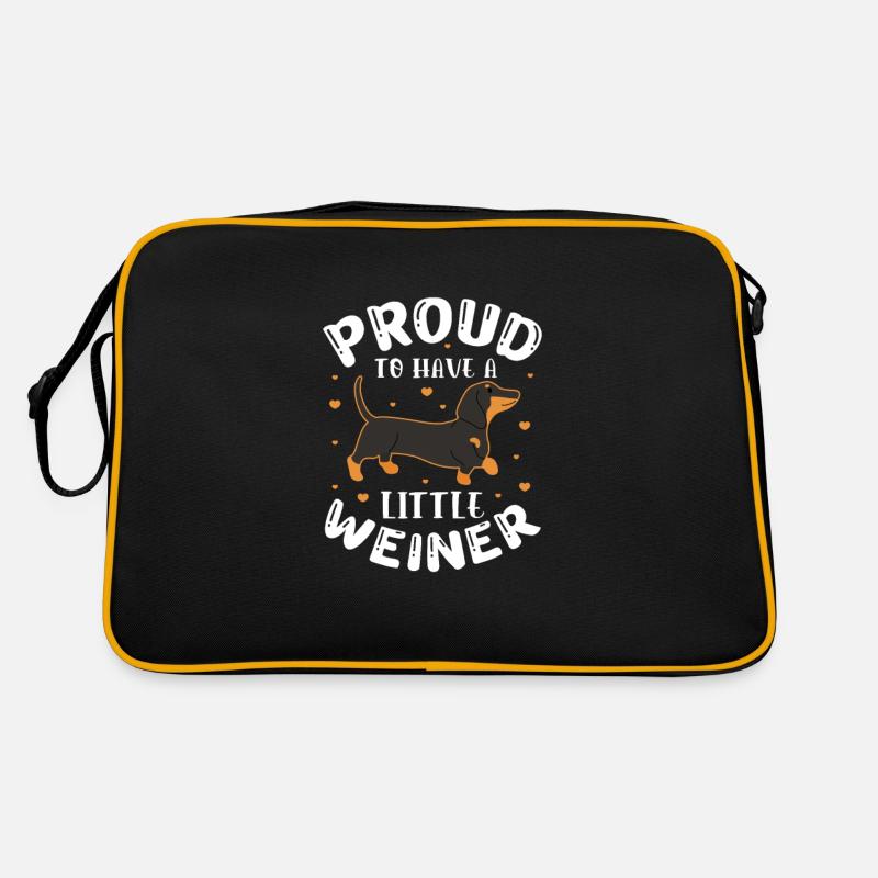 Dackel Hund Hunde Dachshund Teckel Geschenk Retro Tasche