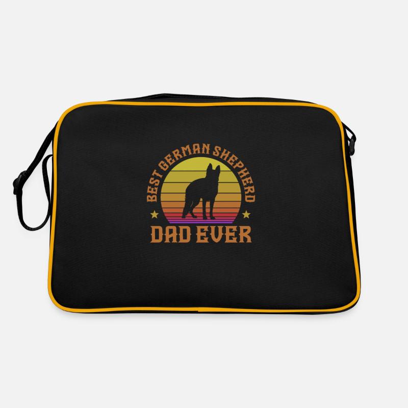 German Shepherd Father Retro Bag