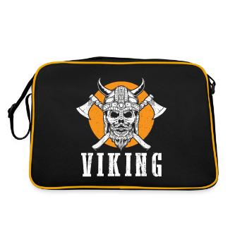 Viking Warrior Skull Axe Valhalla Warriors Myt - Sac Retro - noir/or - Dos