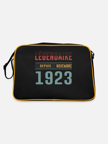 Légendaire Depuis Novembre 1923 Anniversaire - Sac Retro - noir/or - Dos