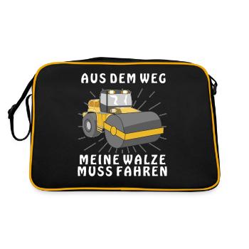 AUS DEM WEG MEINE WALZE MUSS FAHREN - Retro Tasche - Schwarz/Gold - Hinten