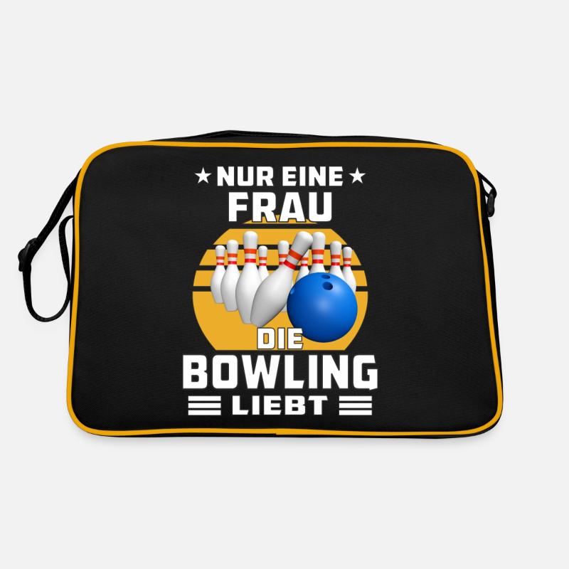 FRAU DIE BOWLING LIEBT Retro Tasche