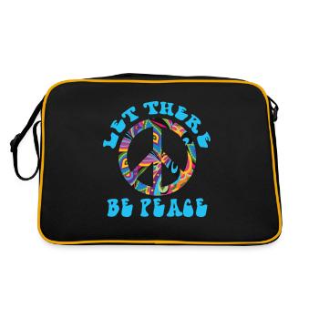 Signe de paix amour liberté paix hippie et - Sac Retro - noir/or - Dos