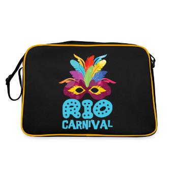 Karneval Rio de Janeiro Feier Brasilien Karnevalsm - Retro Tasche - Schwarz/Gold - Hinten