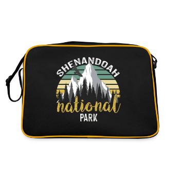 Shenandoah National Park Nature Souvenir Mountains Wall - Retro Bag - black/gold - Back