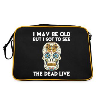 Skull Dead Sugar Skull Woman Day of the Dead - Retro Bag - black/gold - Back