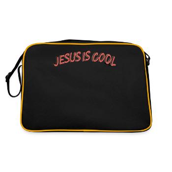 Jesus is Cool Faith Bible Quote Church - Retro Bag - black/gold - Back