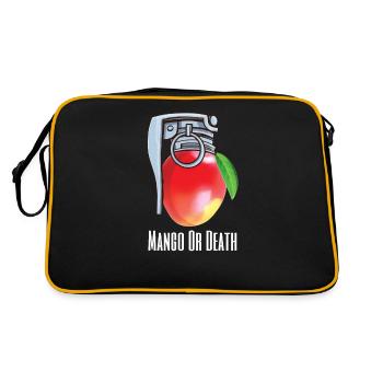 Mango or death fruit lover prank quote - Retro Bag - black/gold - Back