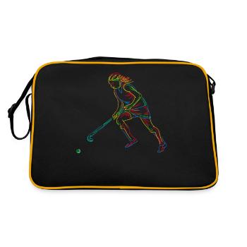 Hockey sur gazon Joueur de hockey Hockey - Sac Retro - noir/or - Dos