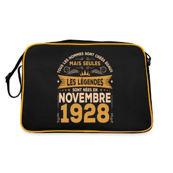 Les Légendes Sont Nées En Novembre 1928 - Sac Retro - noir/or - Dos
