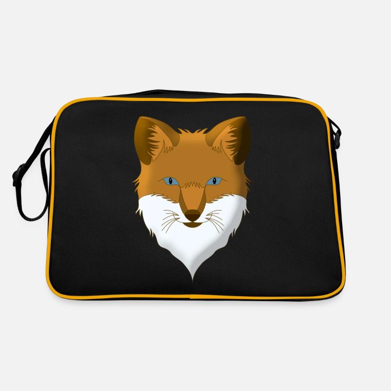 Fuchs Waldtier Design gepunktet mit Tierkopf Retro Tasche