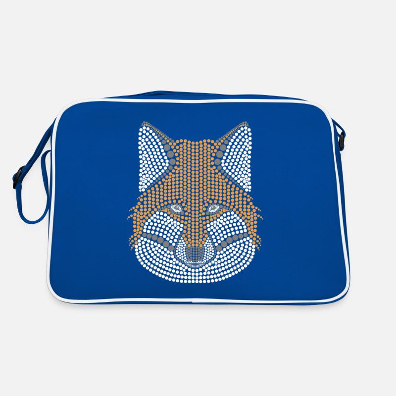 Conception d’animaux forestiers de renards parsemés de têtes d’animaux Sac Retro