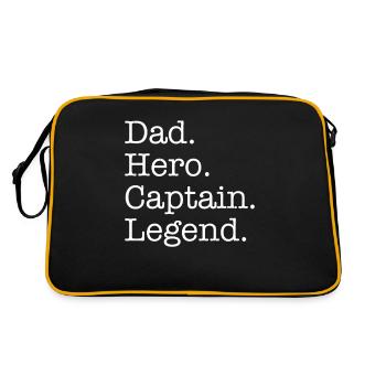 Dad Captain Humor Gift Marine - Retro Bag - black/gold - Back