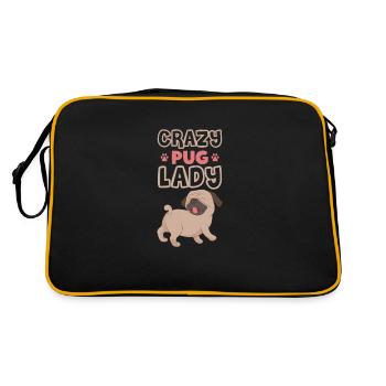 Carlin Chien Chien Ami Pet Pug Pug Pug Cadeau - Sac Retro - noir/or - Dos