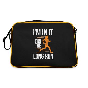 Running Runner Jogging Jogging Runner Gift - Retro Bag - black/gold - Back