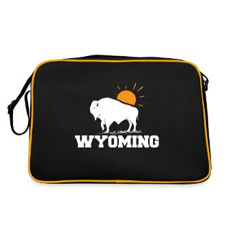 Wyoming Randonnée Buffalo Nature Randonnée Montagne Souven - Sac Retro - noir/or - Dos