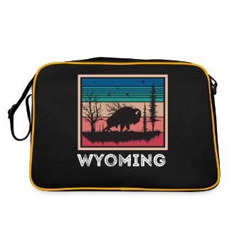 Randonnée Buffalo Nature Wyoming Souvenir Mountain Hike - Sac Retro - noir/or - Dos