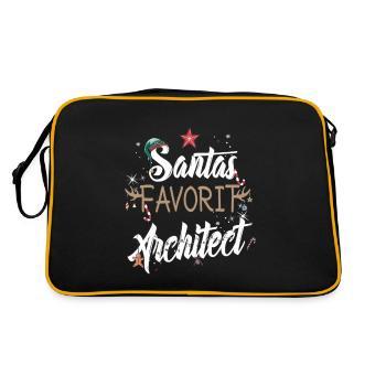 Santa's favourite architect at Christmas time - Retro Bag - black/gold - Back