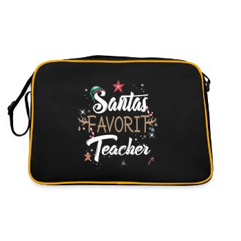 Le professeur préféré du Père Noël au moment de Noël - Sac Retro - noir/or - Dos