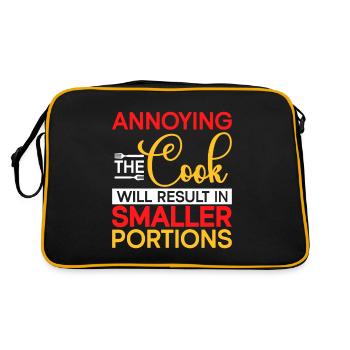 Chef Citation Cadeau Drôle Chef - Sac Retro - noir/or - Dos